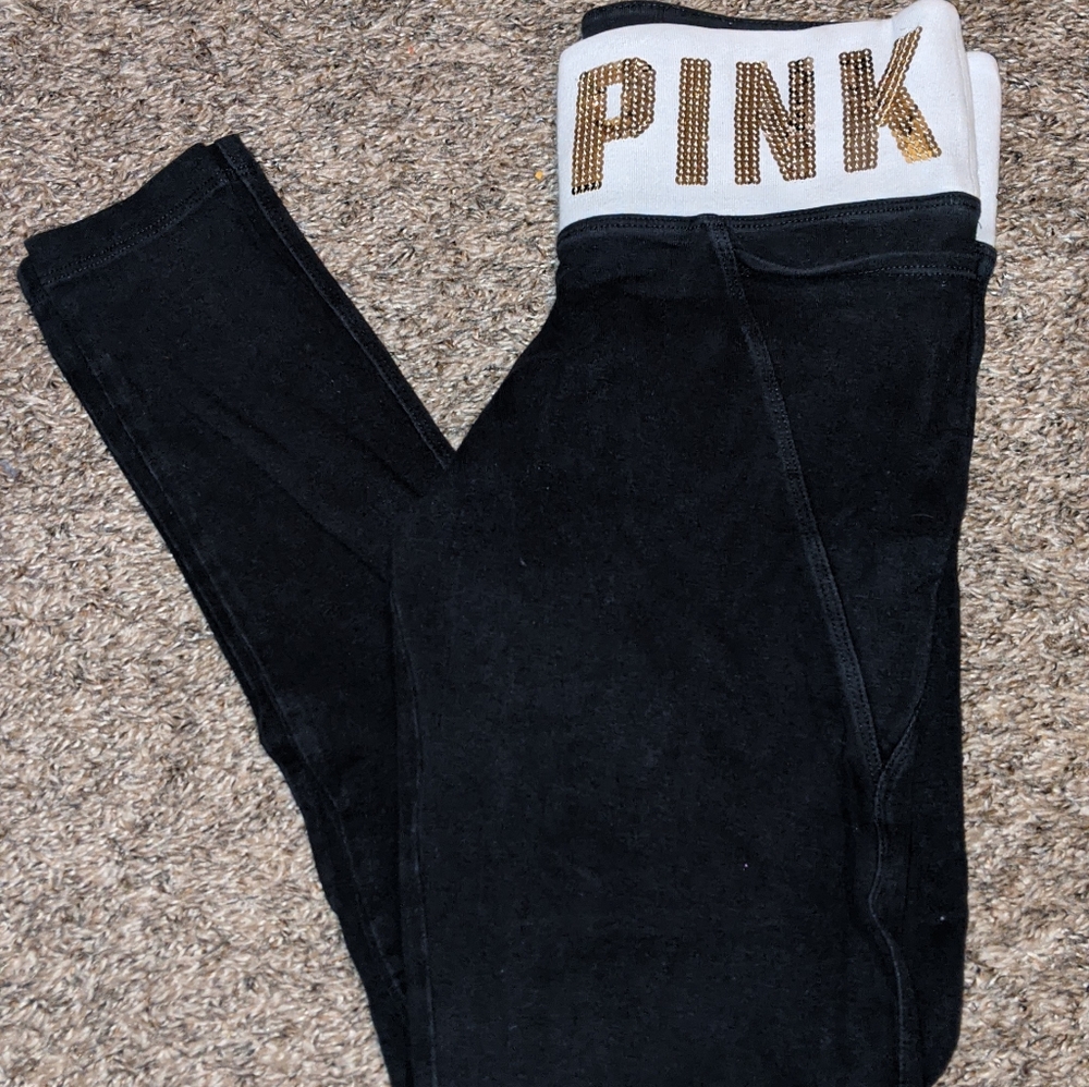 Black leggings Pink Victoria's Secret